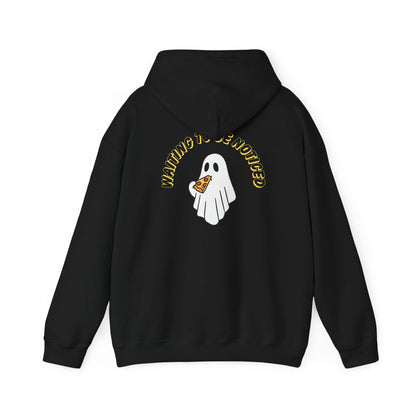 Ghost Eating Pizza Hoodie — Walking Is Overrated Graphic Sweatshirt