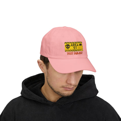 Area 51 'Test Subject' Dad Cap – Alien Warning Embroidered Hat