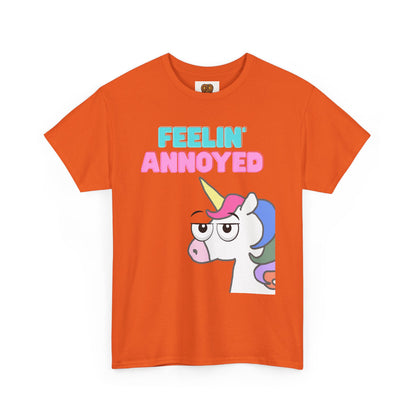 Feelin' Annoyed Unicorn T-Shirt — Funny Cute Graphic Tee for Sarcastic Gifts