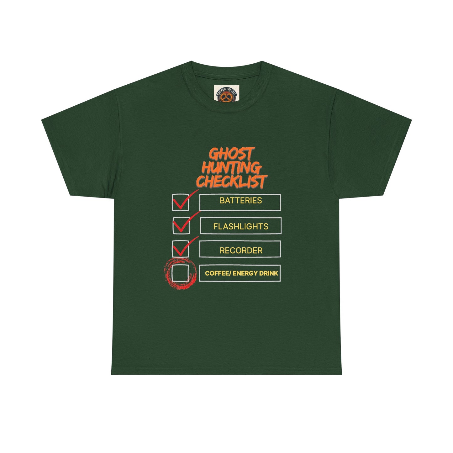 Ghost Hunting Checklist T-Shirt — Paranormal Investigator Tee