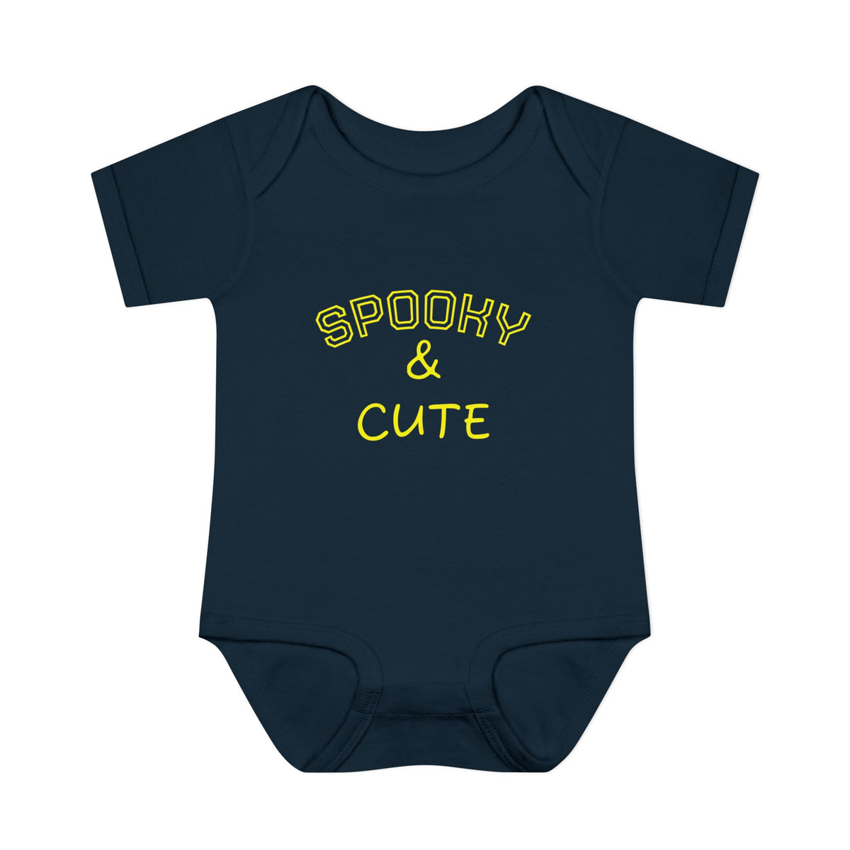 Infant Bodysuit - "Spooky & Cute" Halloween Baby Onesie (Orange)