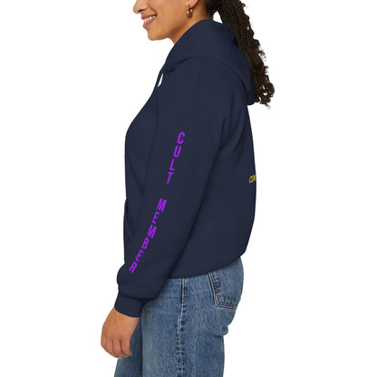 Witchy Black Hoodie - "Wicca Queen" Gothic Witch Cat Pullover