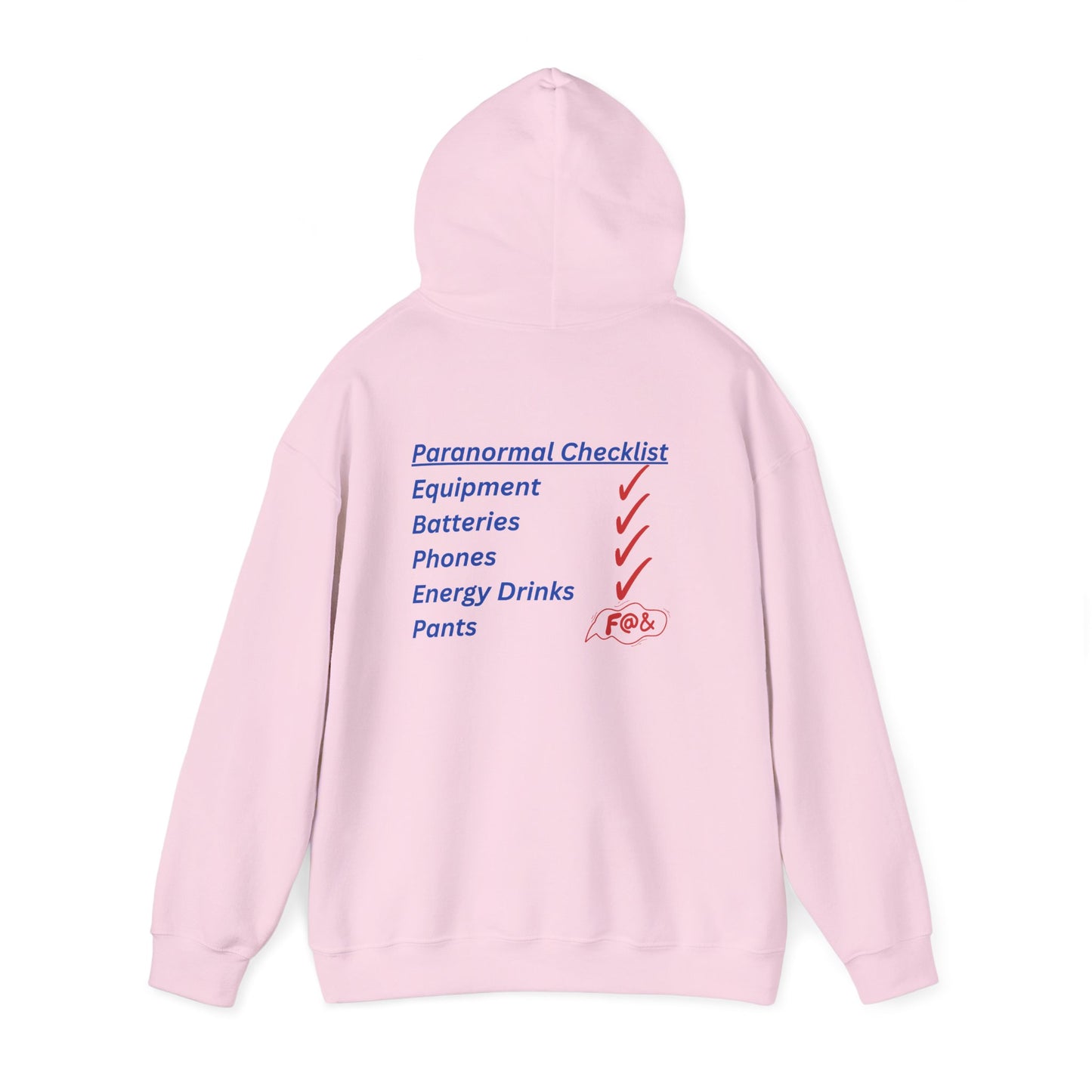 Paranormal Checklist Hoodie — Ghost Hunter Hooded Sweatshirt