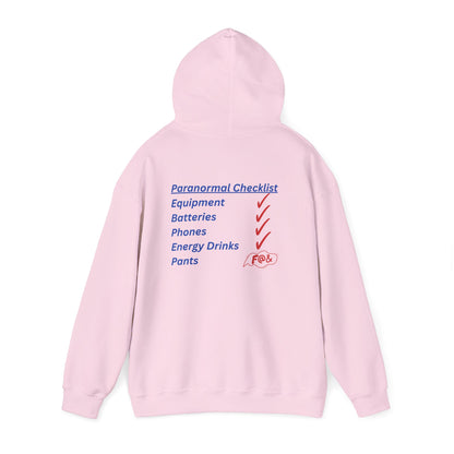 Paranormal Checklist Hoodie — Ghost Hunter Hooded Sweatshirt