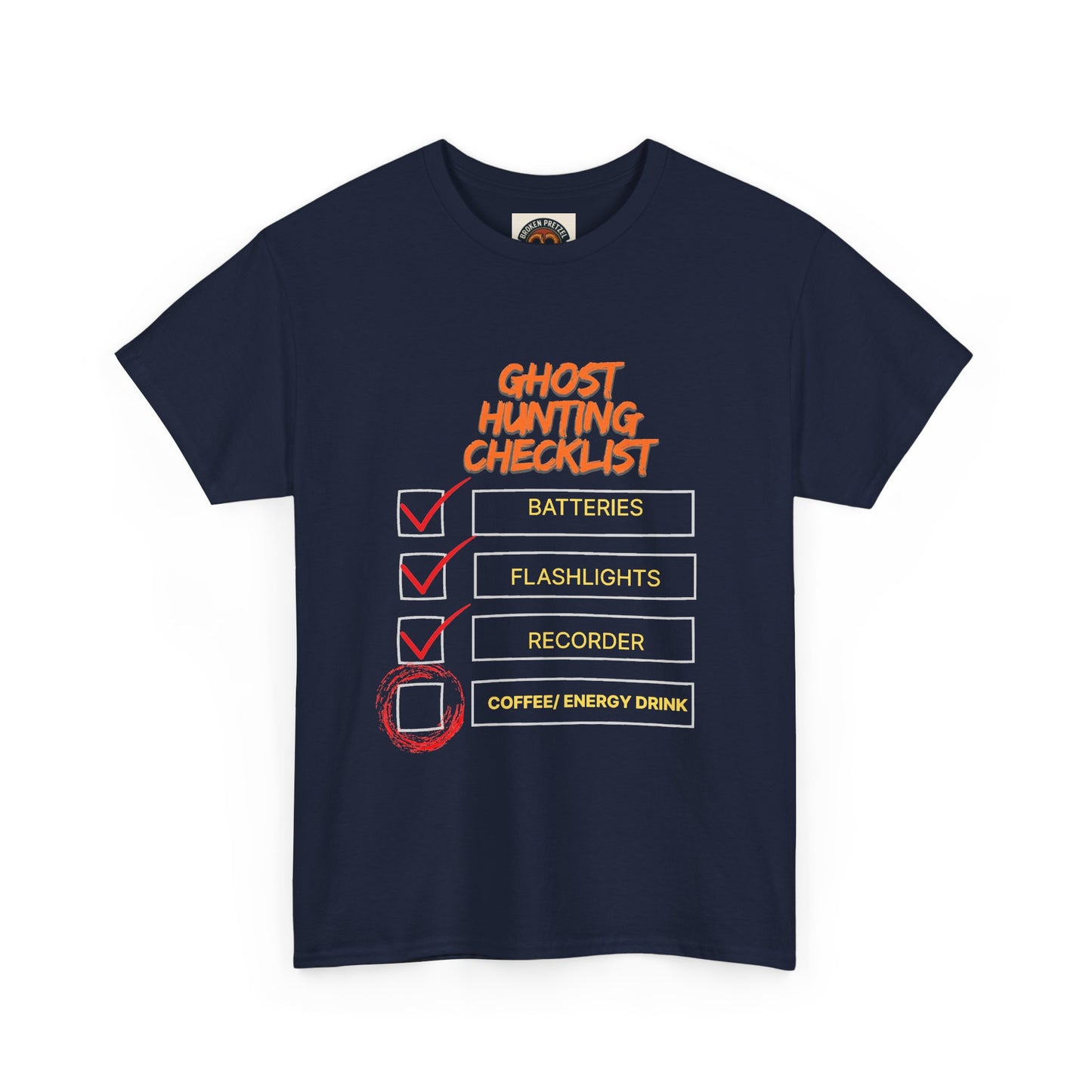 Ghost Hunting Checklist T-Shirt — Paranormal Investigator Tee