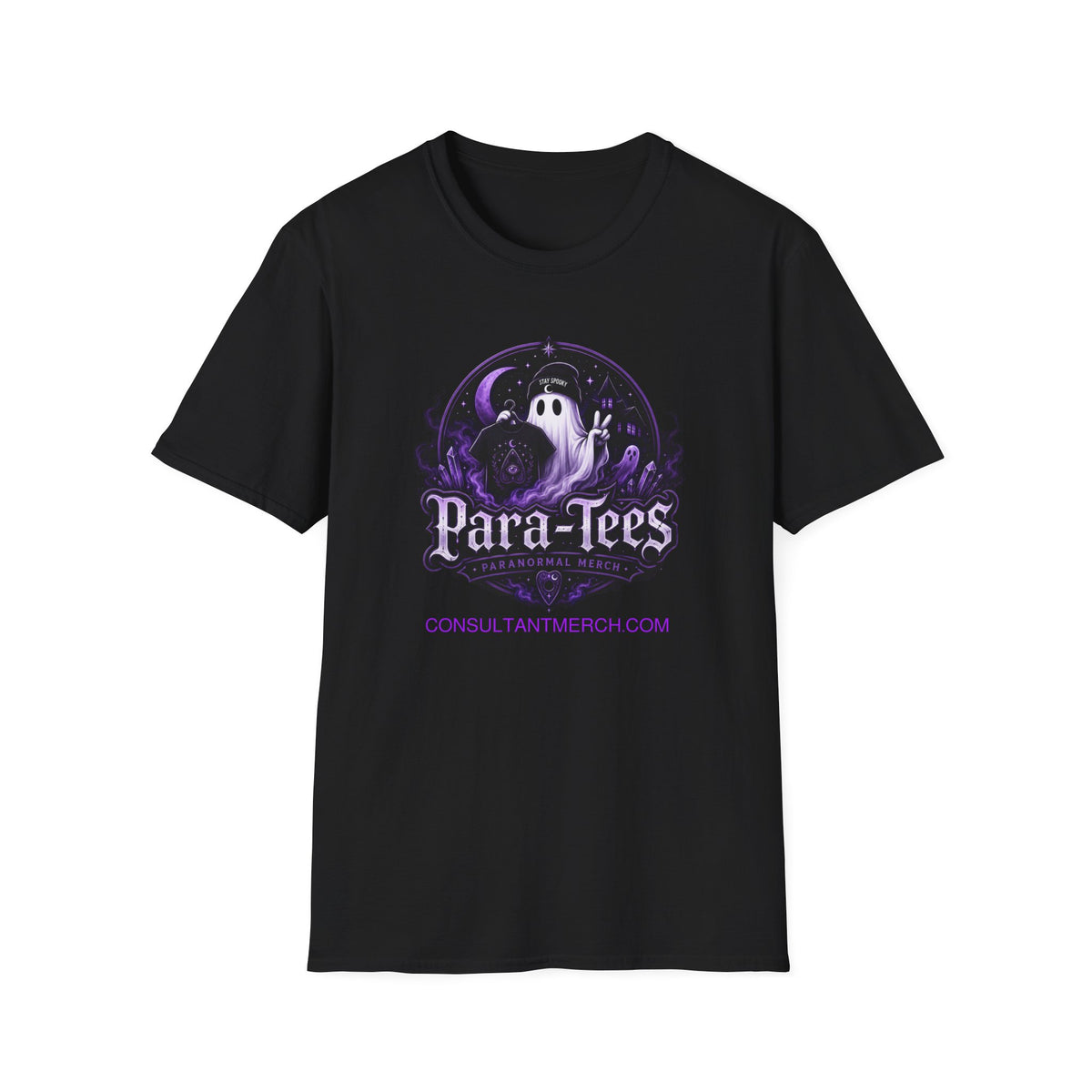 T-Shirt — Para-Tees Purple Ghost Paranormal Graphic Tee