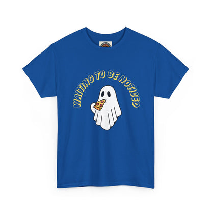 Ghost Holding Pizza "Waiting to Be Noticed" T‑Shirt