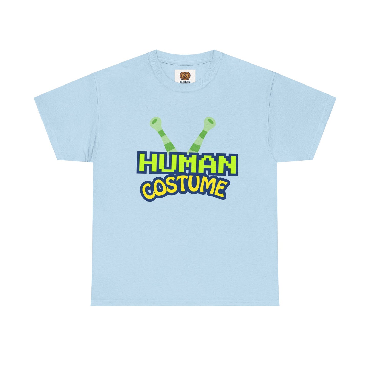 Alien Antenna "Human Costume" T‑Shirt — Funny Sci‑Fi Halloween Tee