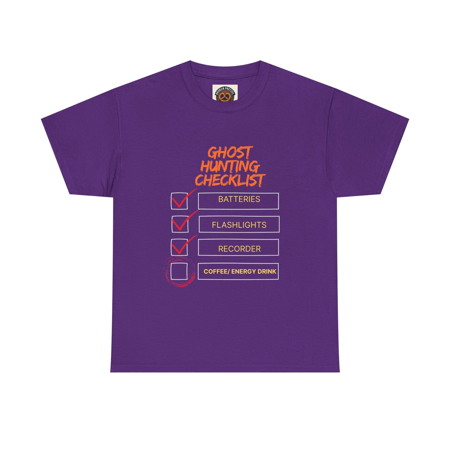 Ghost Hunting Checklist T-Shirt — Paranormal Investigator Tee
