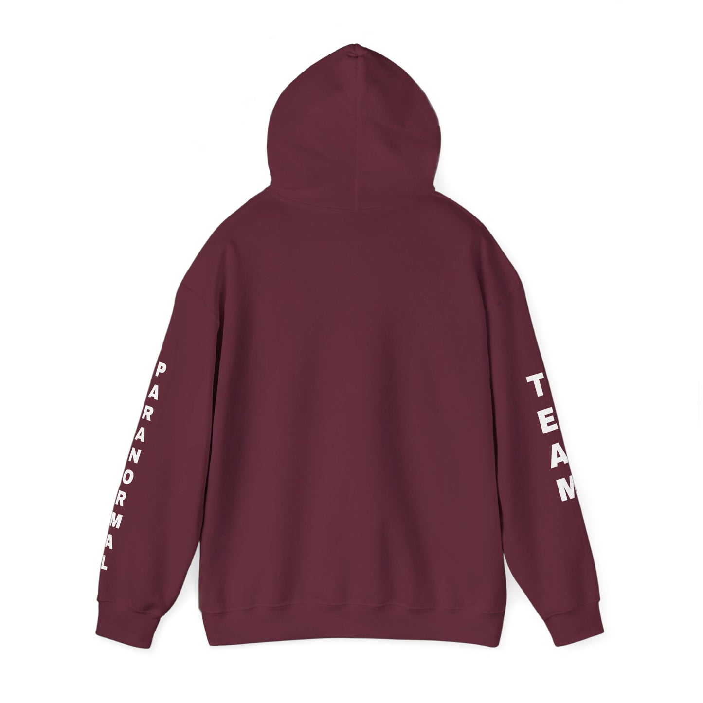 Paranormal Team Hoodie – Black Sleeve Print Hooded Sweatshirt