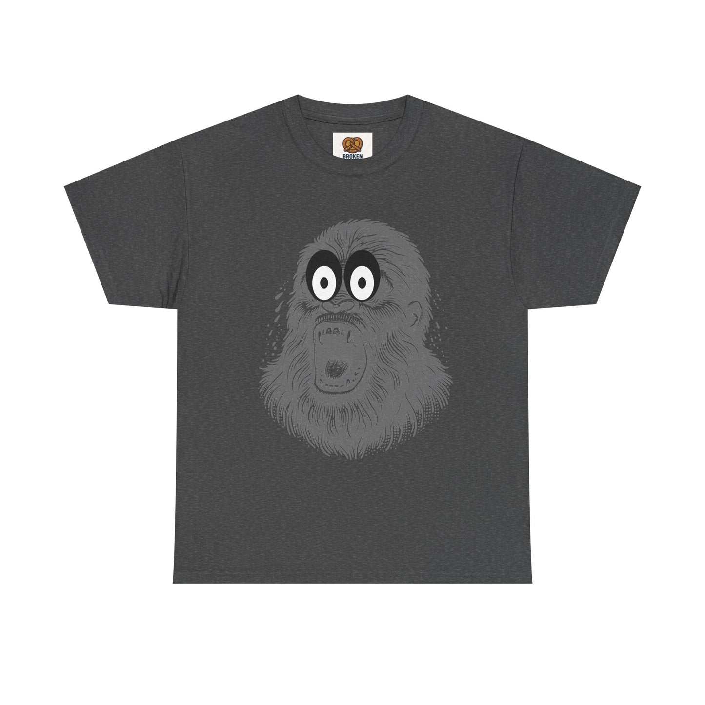 Screaming Ape Graphic Tee — Retro Monochrome Primate Design