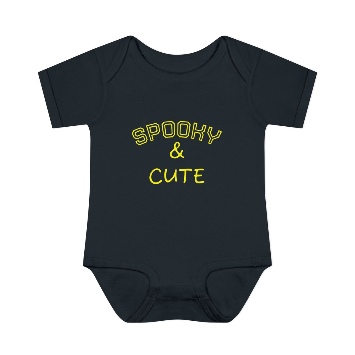 Infant Bodysuit - "Spooky & Cute" Halloween Baby Onesie (Orange)