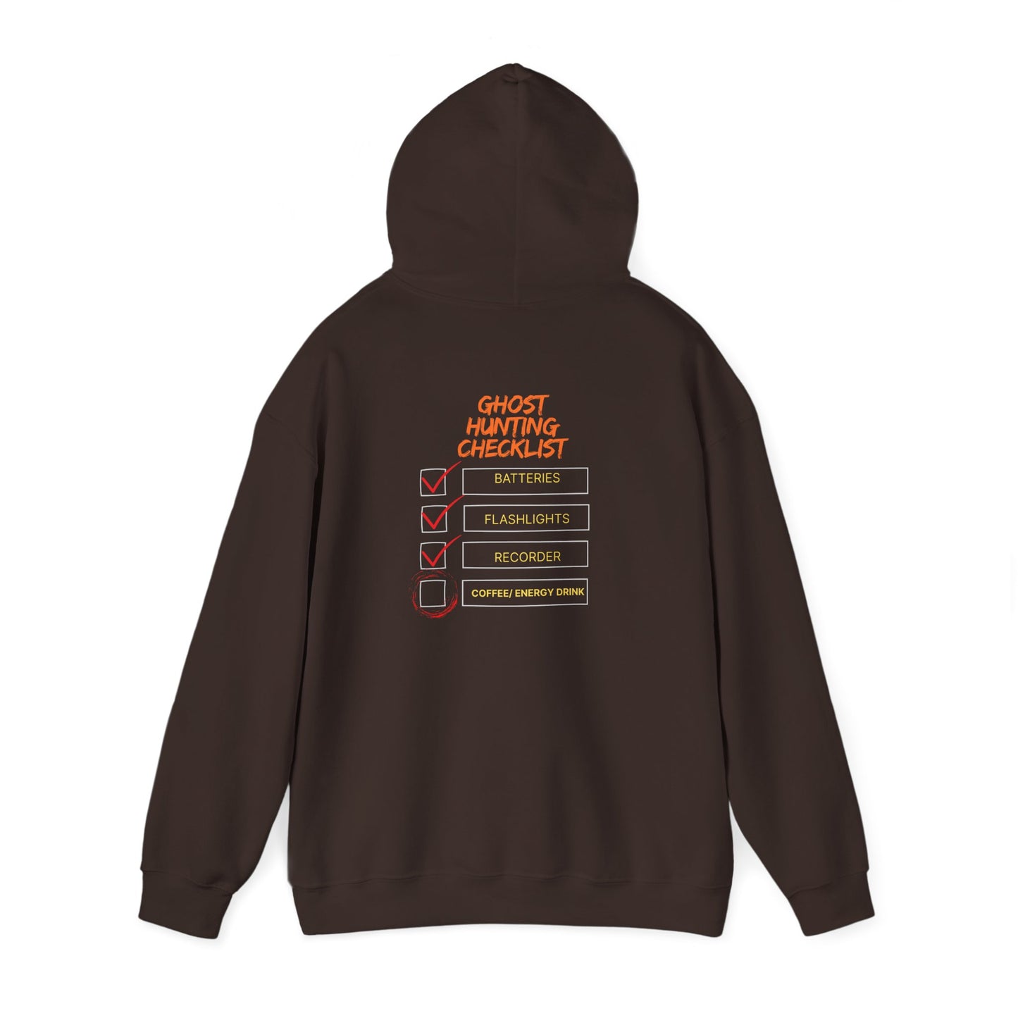 Hunting Checklist Hoodie — Funny Ghost Hunt Crewneck Sweatshirt