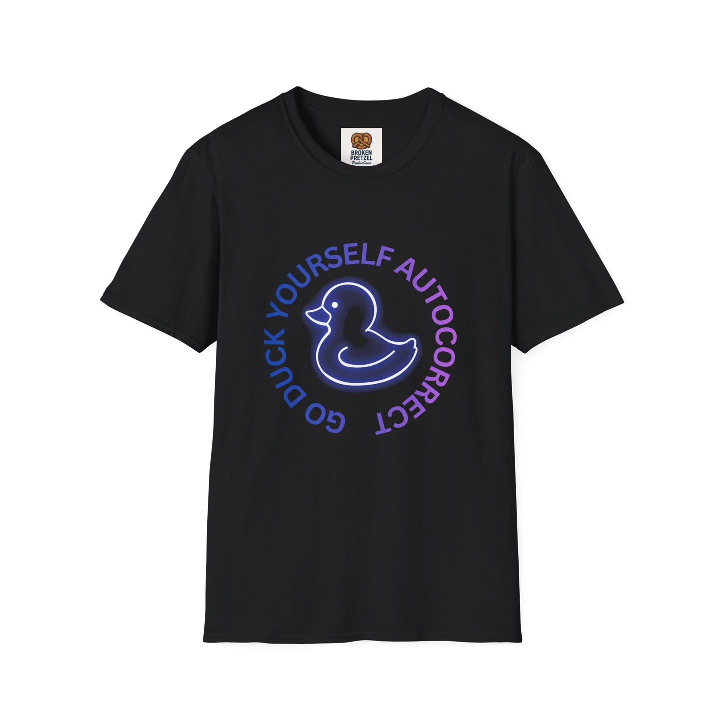 Duck Rubber Duck Graphic Tee — "Go Duck Yourself Autocorrect" Funny Pastel T-Shirt