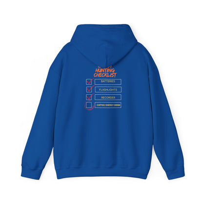 Hunting Checklist Hoodie — Funny Ghost Hunt Crewneck Sweatshirt