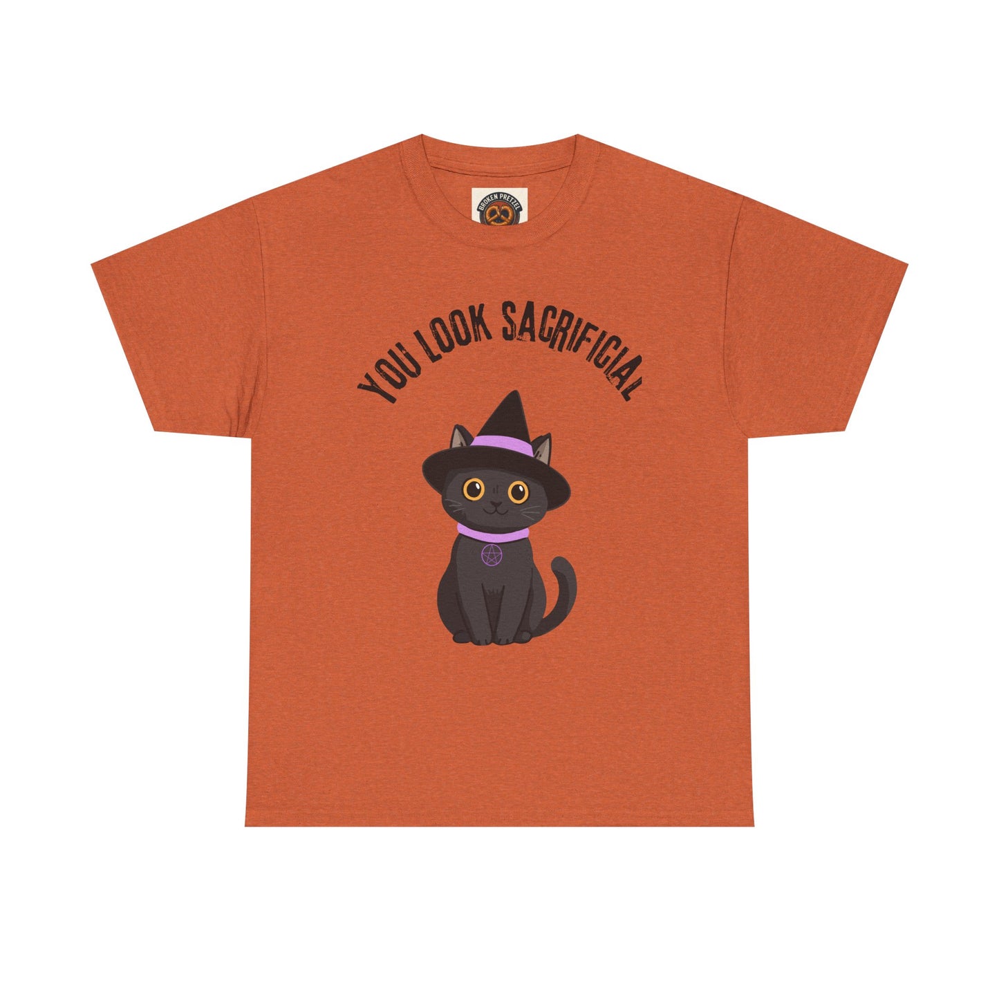 You Look Sacrificial Black Cat Halloween T-Shirt — Cute Witch Cat Tee for Halloween