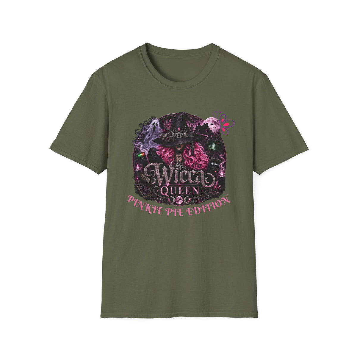 Wicca Queen T-Shirt — Witchy Pink Moon Graphic