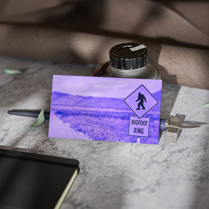 Bigfoot Crossing Business Cards — Novelty Outdoor-Themed Networking Cards