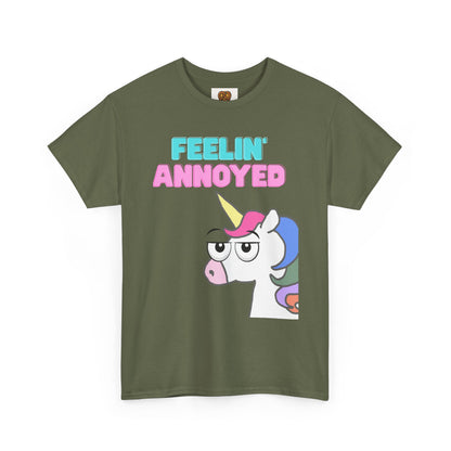 Feelin' Annoyed Unicorn T-Shirt — Funny Cute Graphic Tee for Sarcastic Gifts