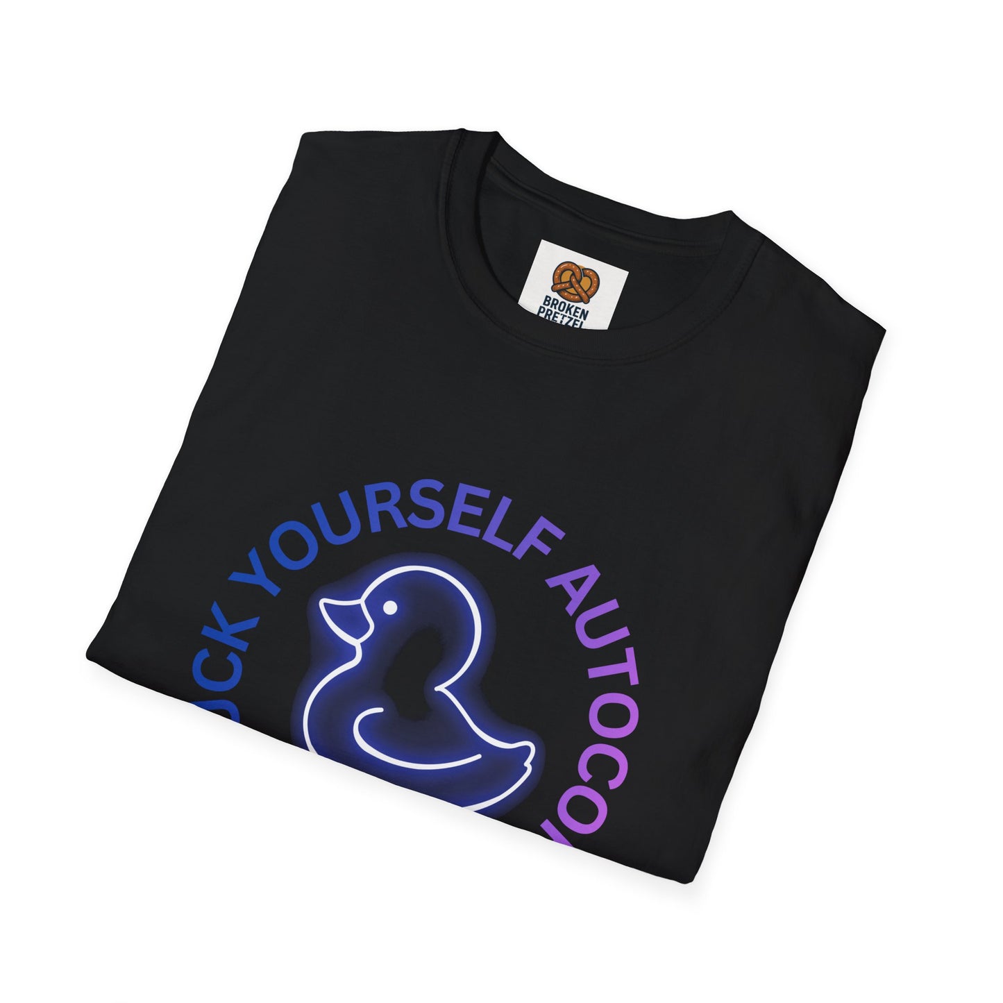 Duck Rubber Duck Graphic Tee — "Go Duck Yourself Autocorrect" Funny Pastel T-Shirt