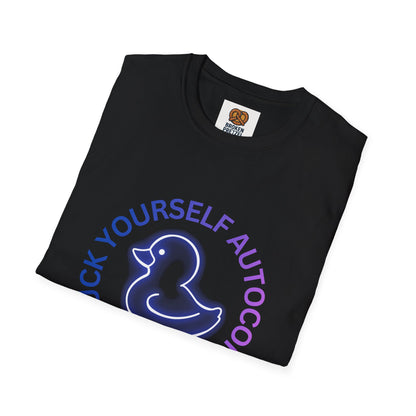 Duck Rubber Duck Graphic Tee — "Go Duck Yourself Autocorrect" Funny Pastel T-Shirt