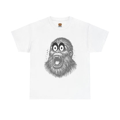 Screaming Ape Graphic Tee — Retro Monochrome Primate Design