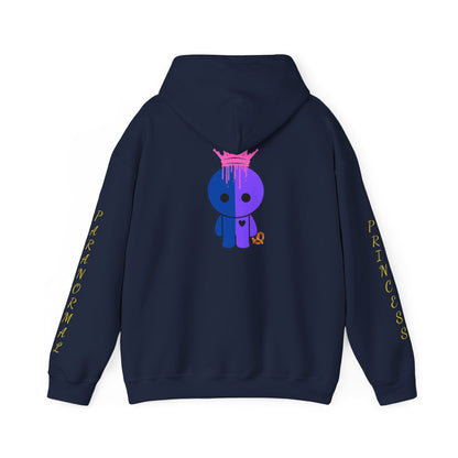 Princess Paranormal Hoodie — Cute Neon Crown Ghost Graphic Pullover