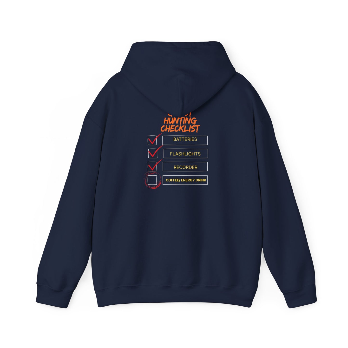 Hunting Checklist Hoodie — Funny Ghost Hunt Crewneck Sweatshirt