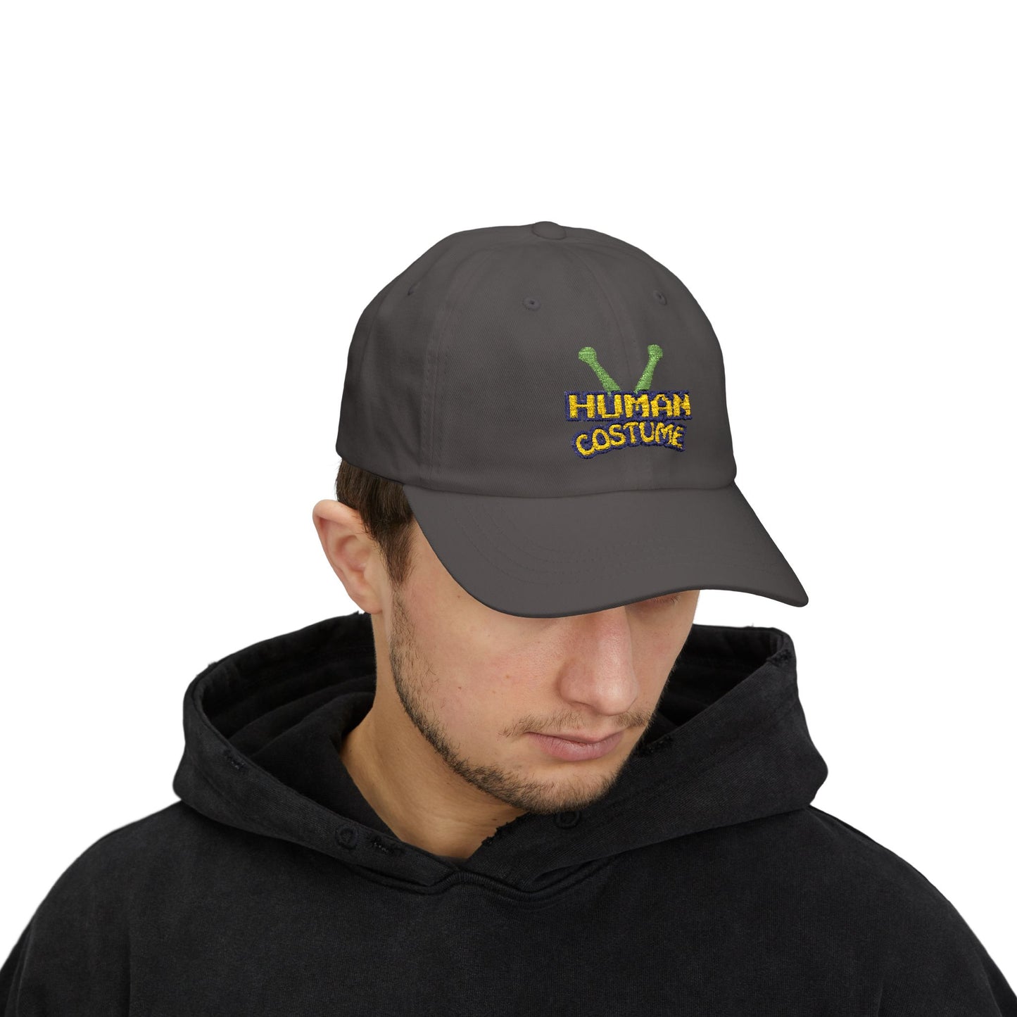 Dad Cap — 'Human Costume' Alien Antenna Embroidered Hat
