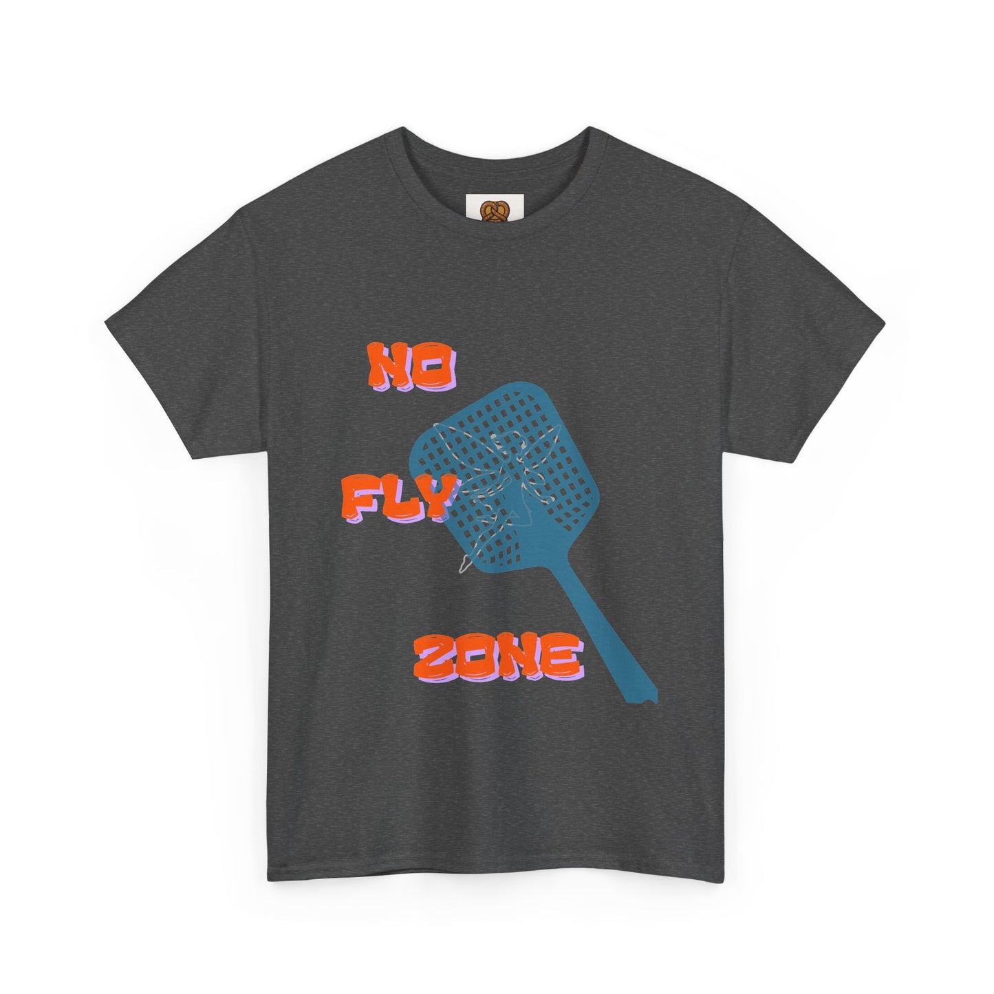 No Fly Zone T‑Shirt — Retro Mosquito Swatter Graphic Tee