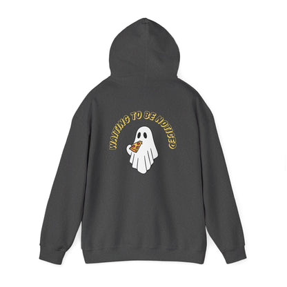 Ghost Eating Pizza Hoodie — Walking Is Overrated Graphic Sweatshirt