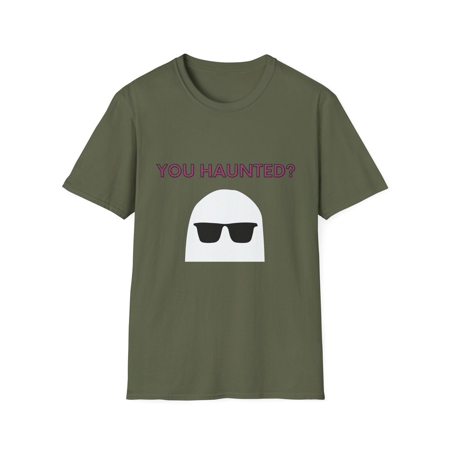 You Haunted? Ghost Graphic T-Shirt — Funny Halloween Tee with Sunglasses Ghost