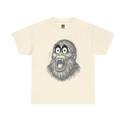 Screaming Ape Graphic Tee — Retro Monochrome Primate Design