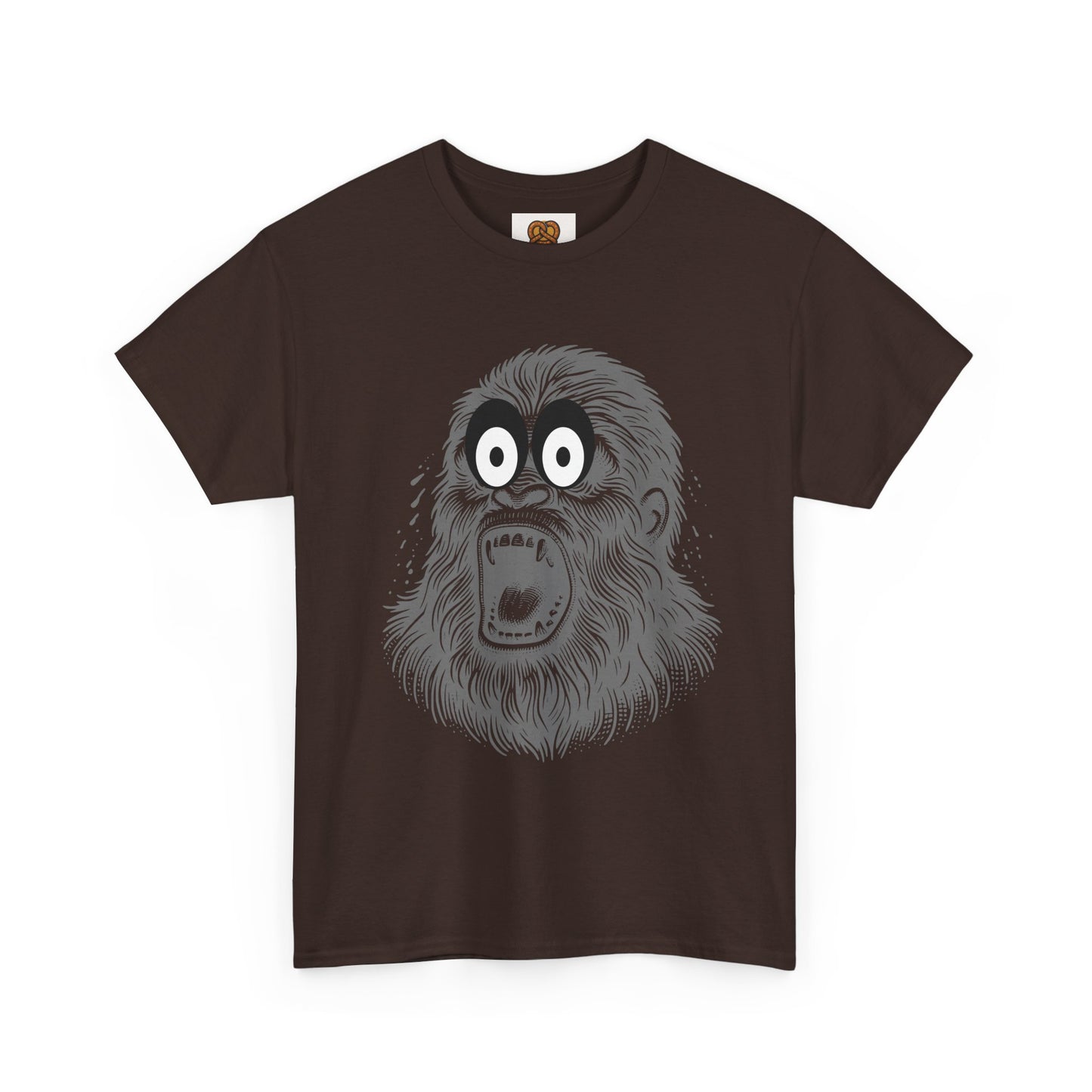 Screaming Ape Graphic Tee — Retro Monochrome Primate Design