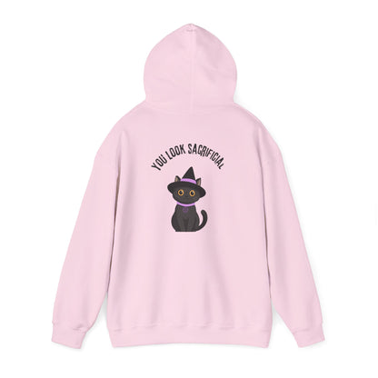 Witch Cat Hoodie – "You Look Purrrfect" Cute Black Cat Halloween Sweatshirt