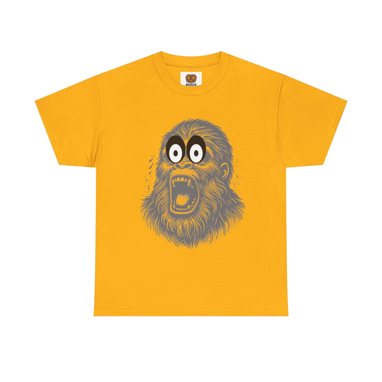 Screaming Ape Graphic Tee — Retro Monochrome Primate Design