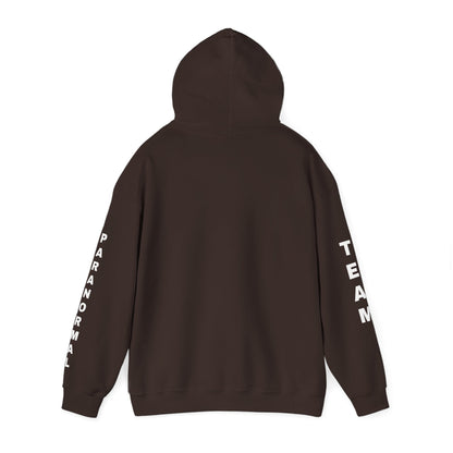Paranormal Team Hoodie – Black Sleeve Print Hooded Sweatshirt