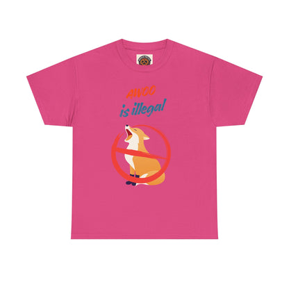 Graphic Tee — "Awoo Is Illegal" Corgi Protest Shirt