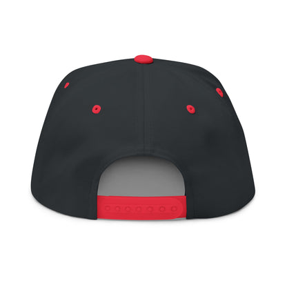Witchy Cat Embroidered Cap — "Wicca Queen" Flat Bill Snapback