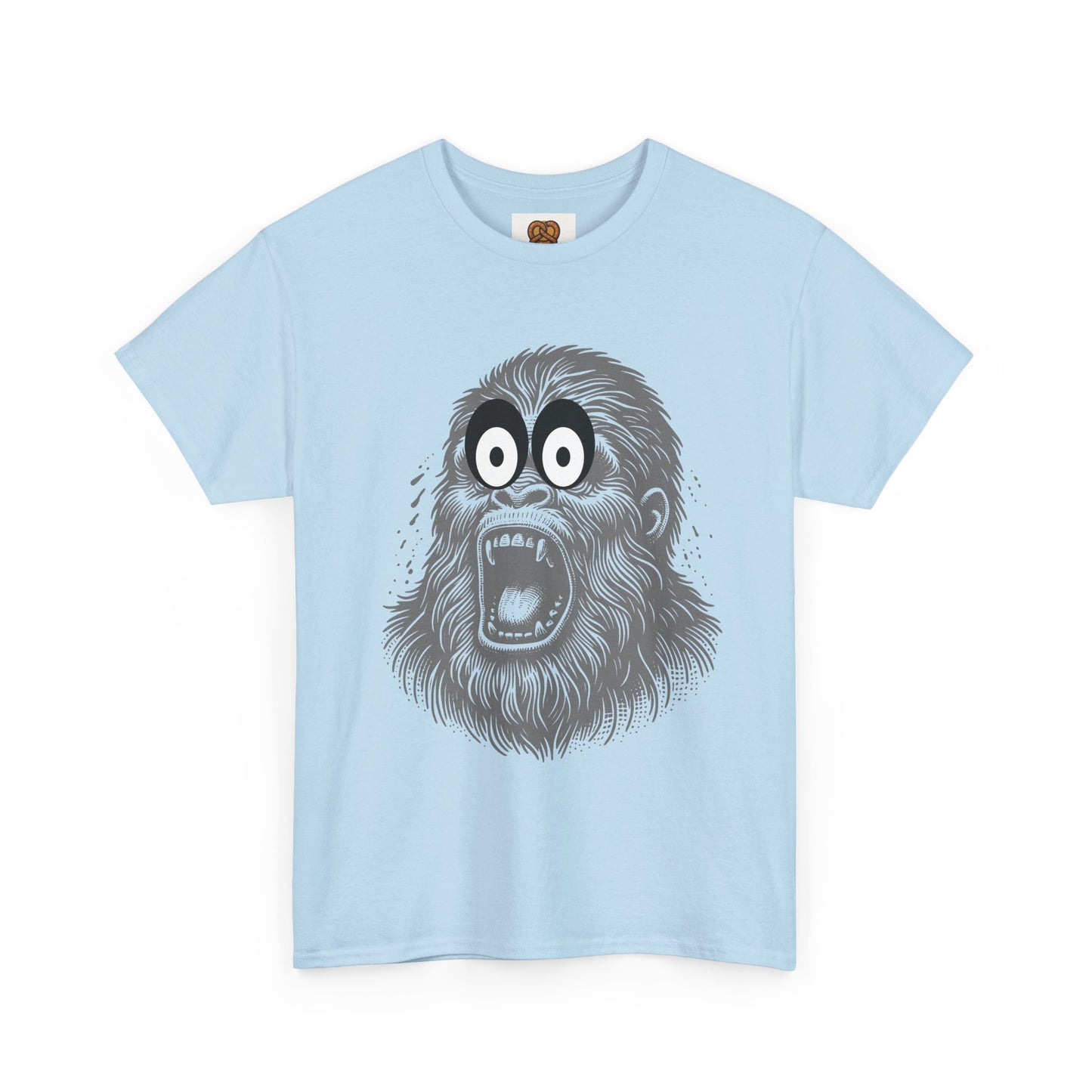 Screaming Ape Graphic Tee — Retro Monochrome Primate Design