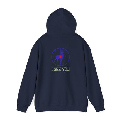 I See You Buck Deer Hoodie – Hunting Target Graphic Sweatshirt