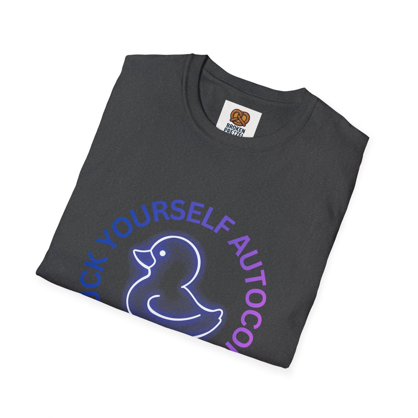 Duck Rubber Duck Graphic Tee — "Go Duck Yourself Autocorrect" Funny Pastel T-Shirt