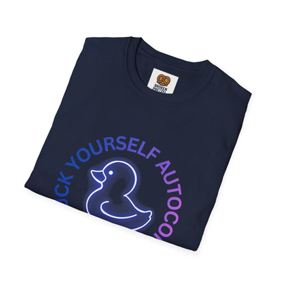 Duck Rubber Duck Graphic Tee — "Go Duck Yourself Autocorrect" Funny Pastel T-Shirt