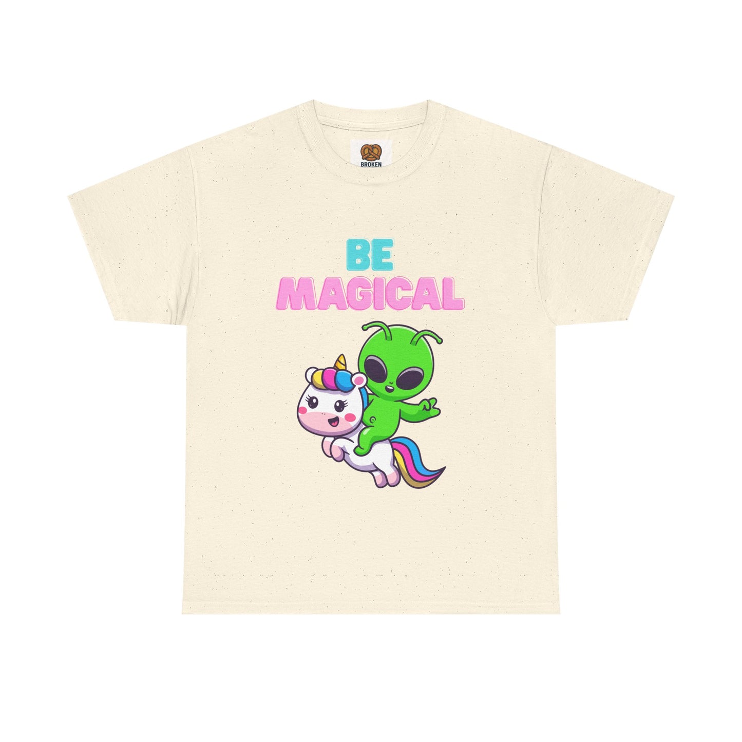 Be Magical Alien Riding Unicorn T-Shirt — Cute Kawaii Graphic Tee