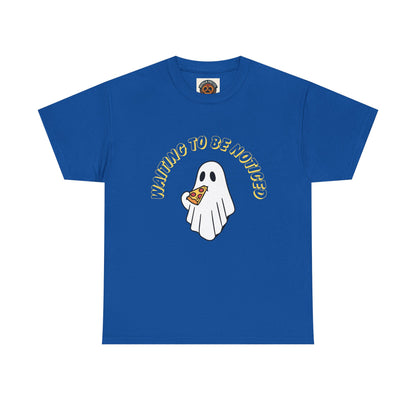 Ghost Holding Pizza "Waiting to Be Noticed" T‑Shirt