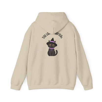 Witch Cat Hoodie – "You Look Purrrfect" Cute Black Cat Halloween Sweatshirt
