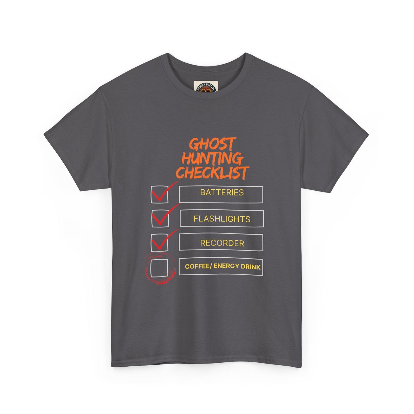 Ghost Hunting Checklist T-Shirt — Paranormal Investigator Tee