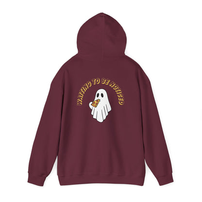 Ghost Eating Pizza Hoodie — Walking Is Overrated Graphic Sweatshirt
