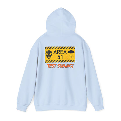 Area 51 Test Subject Hoodie — Alien Graphic Hooded Sweatshirt