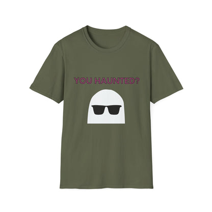 You Haunted? Ghost Graphic T-Shirt — Funny Halloween Tee with Sunglasses Ghost